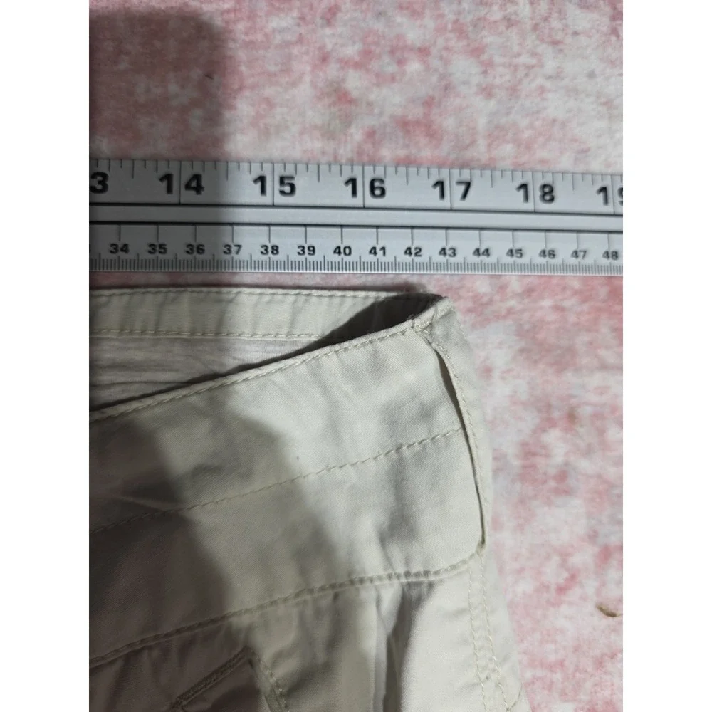 Nike Youth Girls Size M (8-10) Cream Beige Cotton Capri Crop Pants Drawstring...
